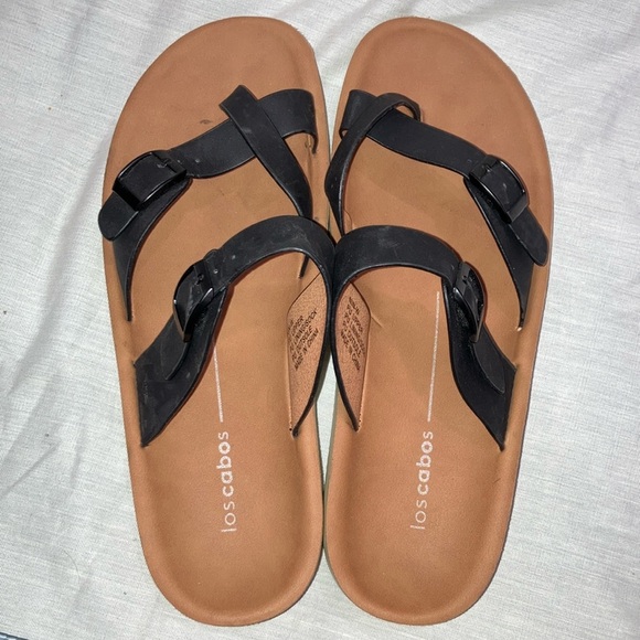 Los Cabos women’s Nin Black Double adjustable Strap Sandals size 40  (9- 9.5) - Picture 9 of 13